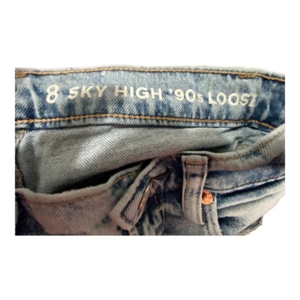 Gap Teen Sky-High‎ ‘90s Loose Distressed Jeans Size 8 - Picture 3 of 4